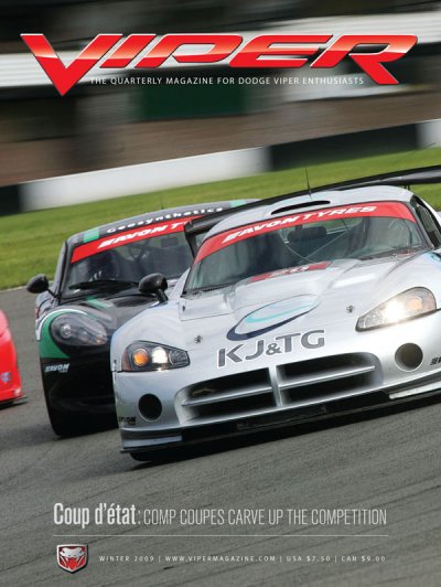 Winter 2009 VIPER Magazine Cover Poster - Competition Coupe Racing Issue