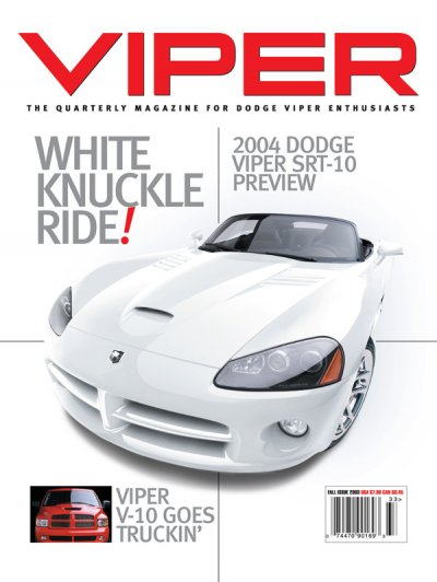 Fall 2003 VIPER Magazine Cover Poster - White Knuckle Ride Issue