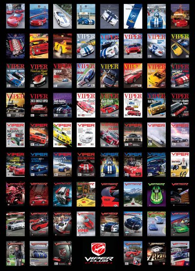 COMPLETE VIPER Magazine Poster Set: 1995 - 2011